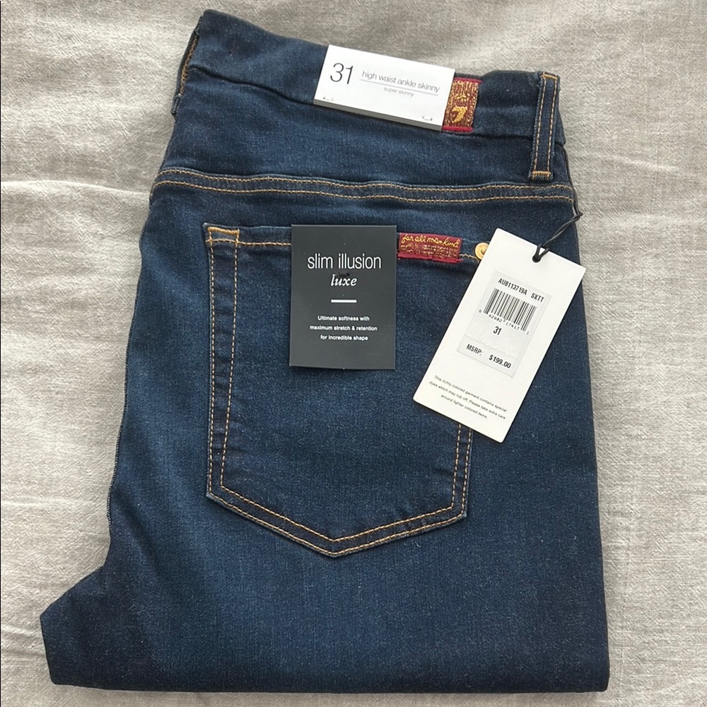 7 For All Mankind Dark Blue Jeans